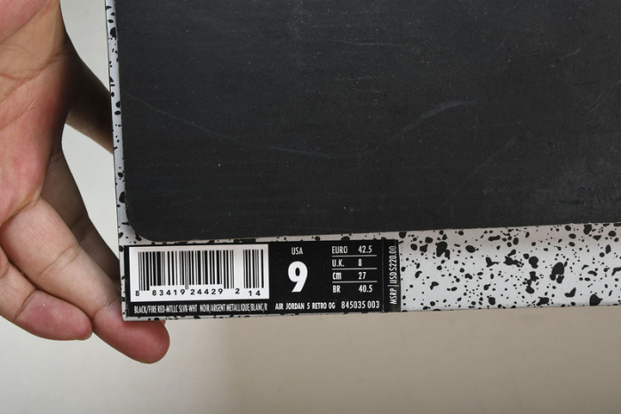 Jordan 5 Retro Black Metallic 845035-003