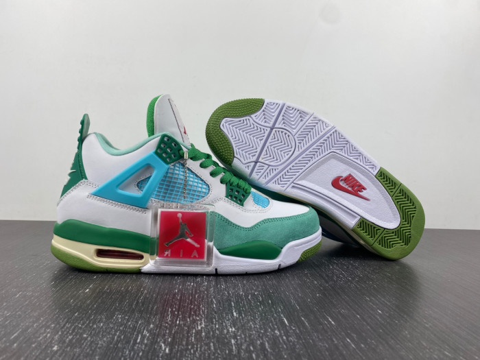Air Jordan 4 PE White-green AJ4-KNCW
